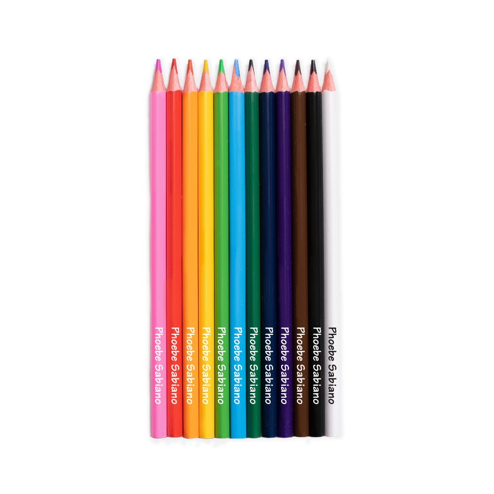 Personalised pencil store case and pencils