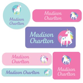 Waterproof name labels in assorted shapes and vibrant colours, suitable for drink bottles, food containers and much more. 