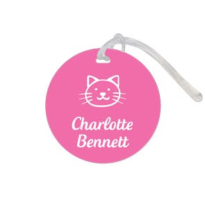 Made from waterproof durable plastic, our kids personalised bag tag comes in a range of designs. 