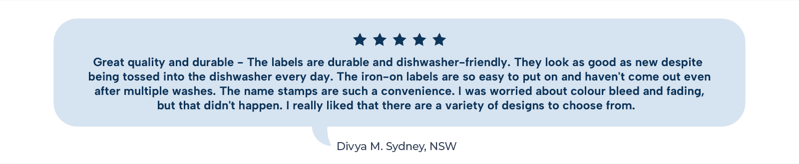 Review. Great quality and durable - They look as good as new despite being tossed into the dishwasher every day.
