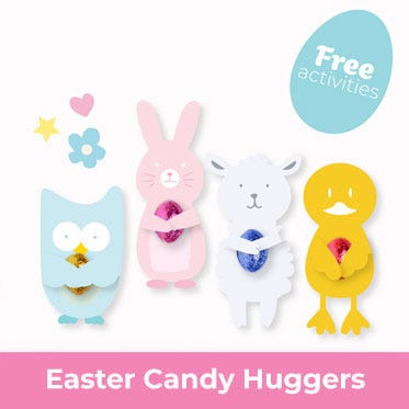 Easter printable candy huggers activity page